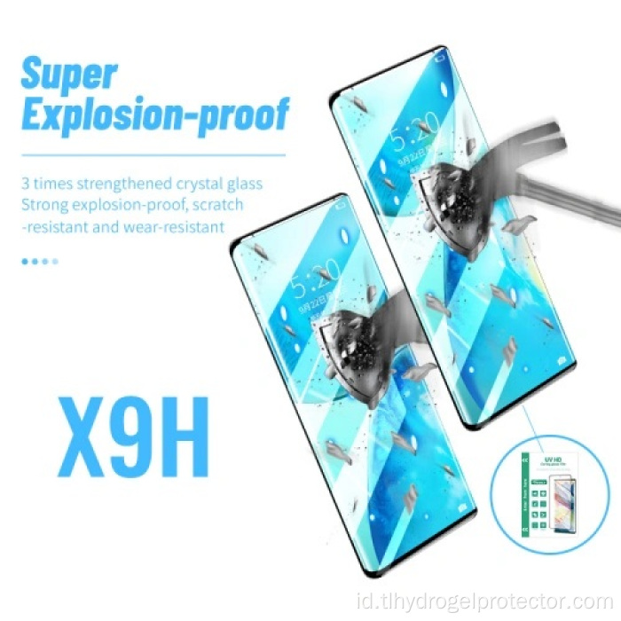 Pelindung layar UV HD yang dapat disesuaikan untuk ponsel